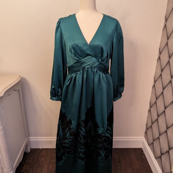 Anthropologie Nikasha Embroidered Satin Dress - Picture 11 of 13